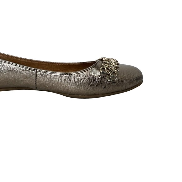Sofft Women's Ballet Flats Shoes w Chain Strip on Front  Size 7.5  Gold Leather - Picture 11 of 14